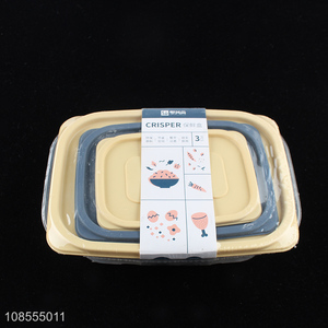 New style sealed 3pieces crisper food preservation box for sale