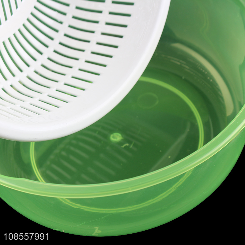 Hot selling medium size double-layered drain basket kitchen strainer colander