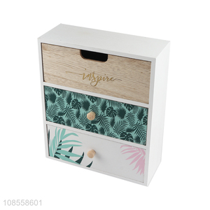 Factory price wooden desktop multi-layer jewelry box