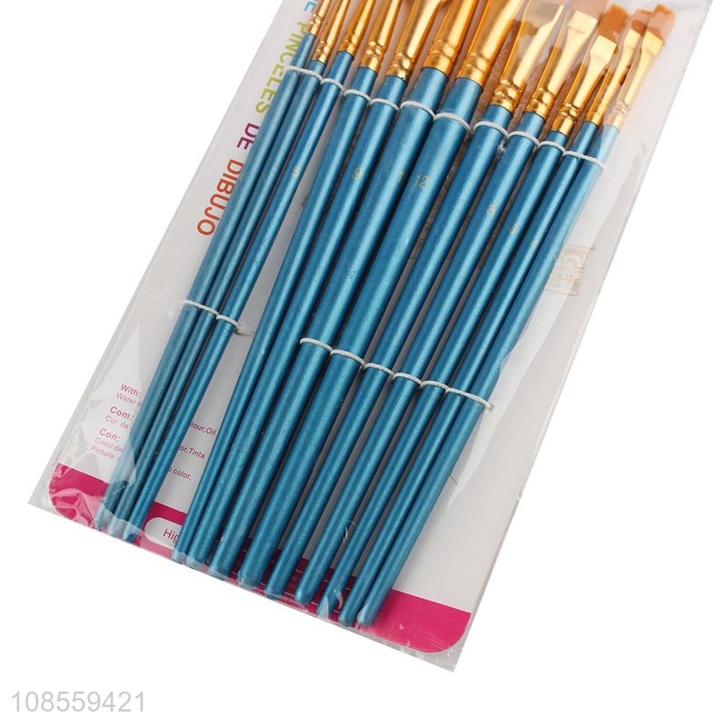 New product 12pcs/set painting brush set for oil painting