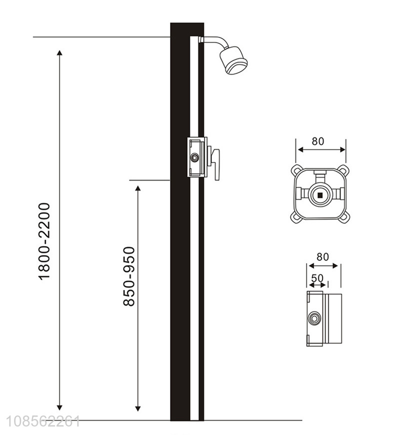 Wholesale black mixing valve concealed two-function valve body