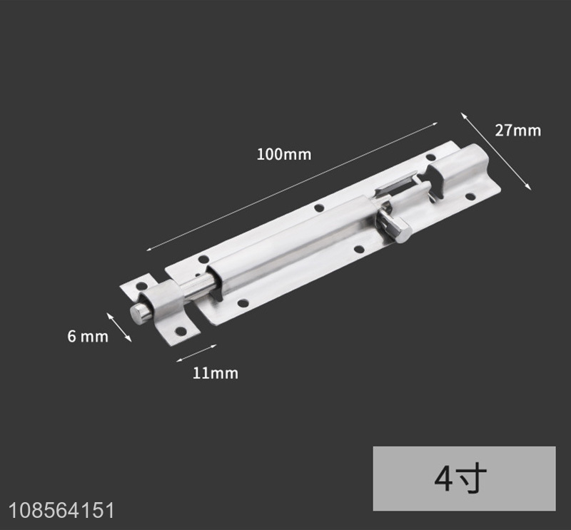 Wholesale 1-6 inch stainless steel door and window bolts anti-theft clasp