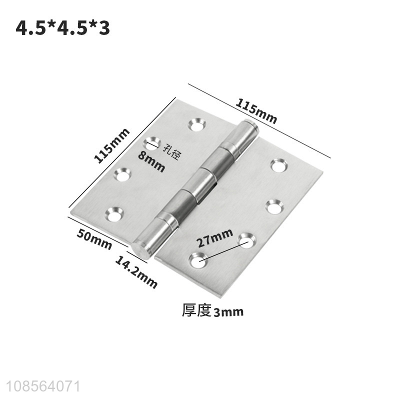 Wholesale 4.5 5 inch 201 stainless steel widened square door hinges