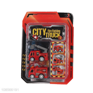 Hot selling pull-back city fire fighting truck toy