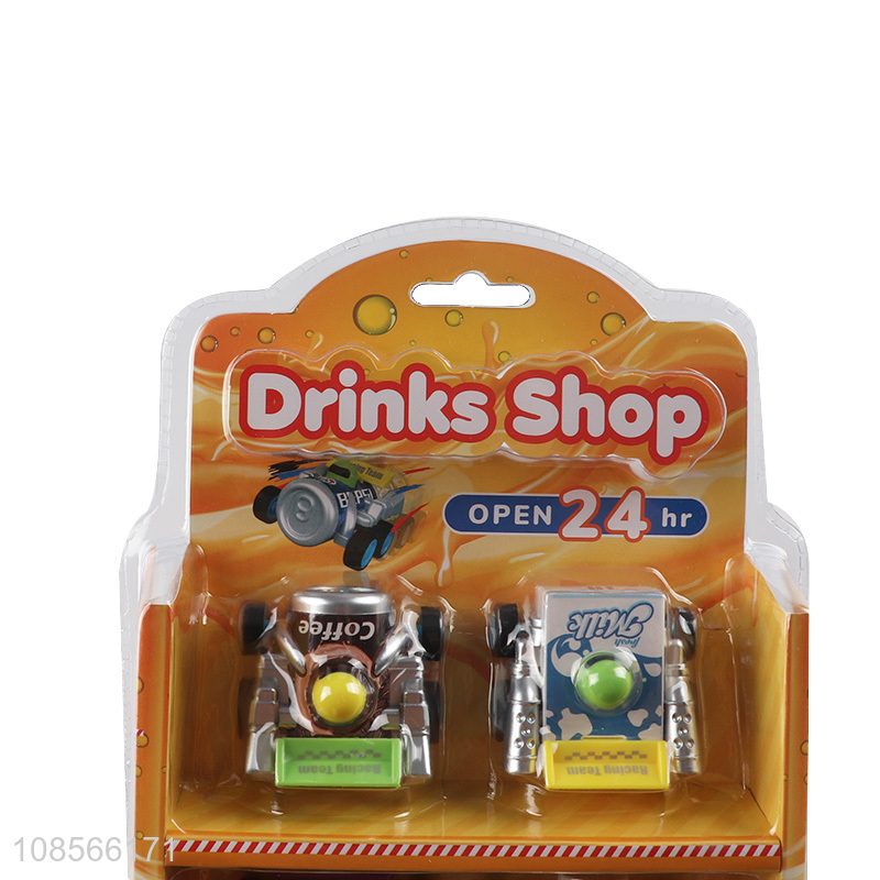 Factory price mini drinks race car pull-back car