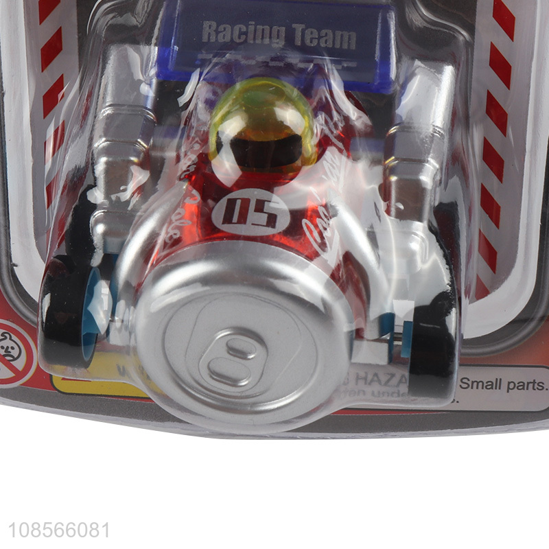 Hot sale mini beverage race car pull-back vehicle