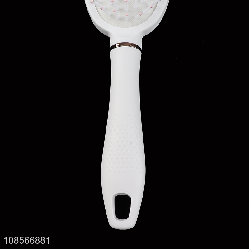 Factory supply white plastic massage hair comb for sale