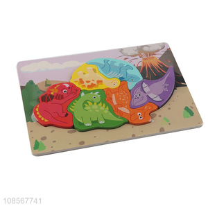 High quality 3D dinosaur jigsaw puzzle woode animal puzzle