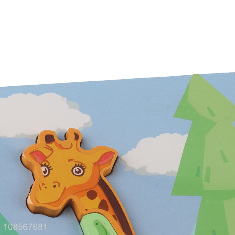 Wholesale 3D giraffe puzzle toy wooden animal puzzle toy