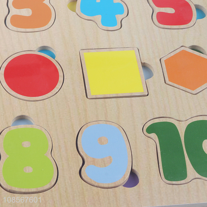 Wholesale wooden preschool learning puzzle toy for age 2-4