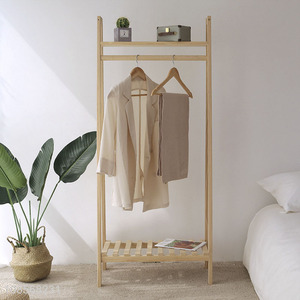 Factory supply simple design bedroom floor hanging clothes rack