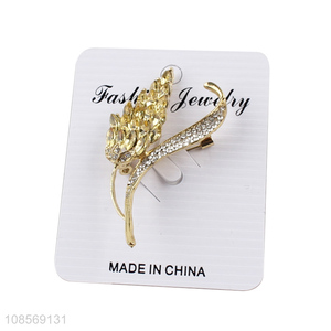 Wholesale elegant noble rhinestone wheat-ear brooch for women