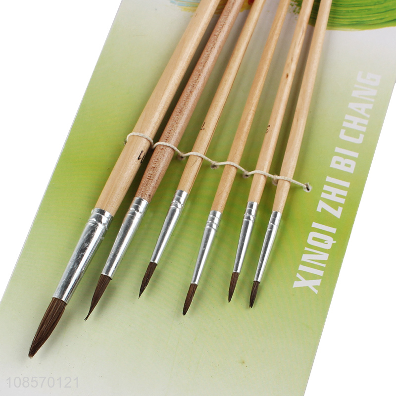 Factory direct sale 6pieces artist drawing brushes set