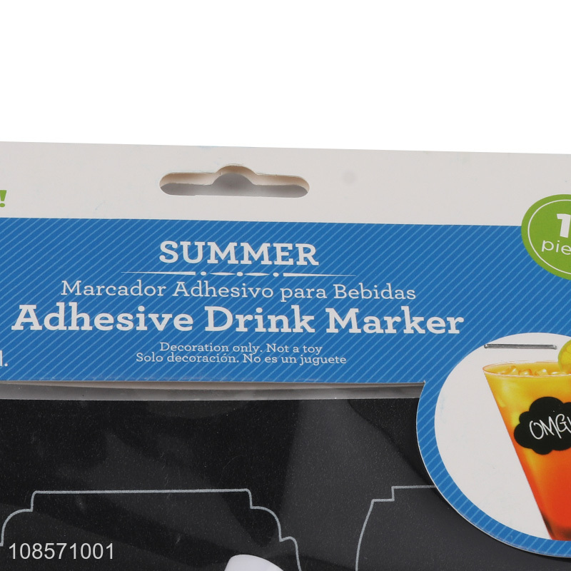 Wholesale adhesive drink markers with pen for wine tasting party