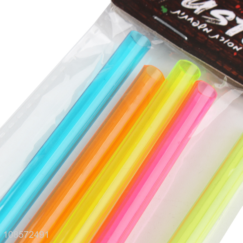 Latest products multicolor disposable spoon drinking straw