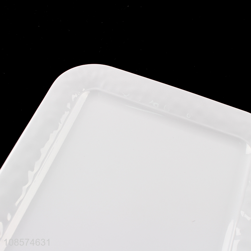 Latest products white rectangle melamine dinner plate