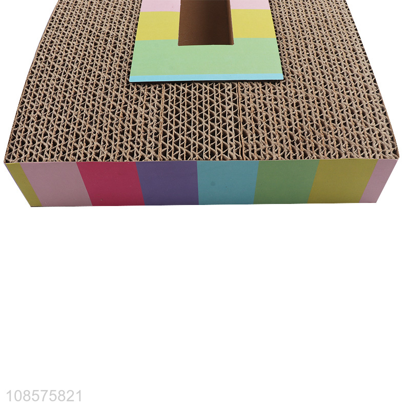 New arrival corrugated paper cat scratching board with bell
