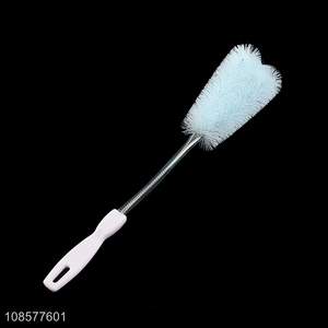 Good quality plastic handle milk bottle brush cup brush