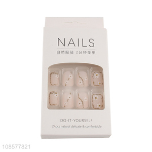 Top quality 24pieces nail art decoration fake nail for sale