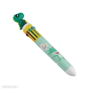 Hot sale cute dinosaur ballpoint pen 10-color ballpoint pen