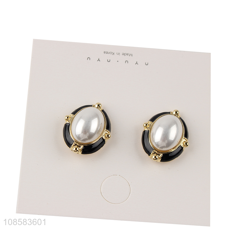 China factory women fashion pearl earrings for jewelry