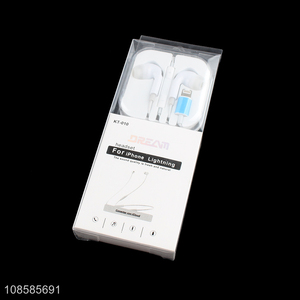 China wholesale white wired headset earphones for iPhone