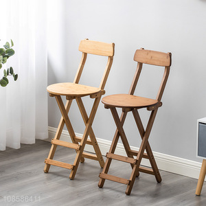 Good quality folding bamboo bar stool chair foldable high stool