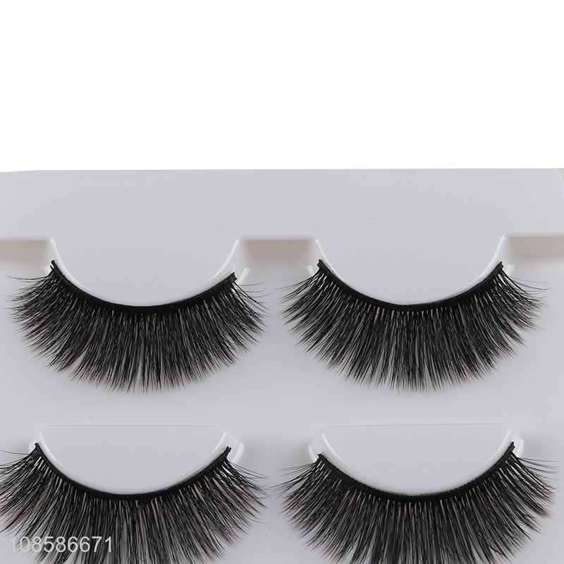 Hot products 3 pairs 6D natural look fluffy false eyelashes