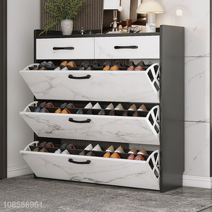 Wholesale space saving double-deck dump shoe cabinet shoe rack