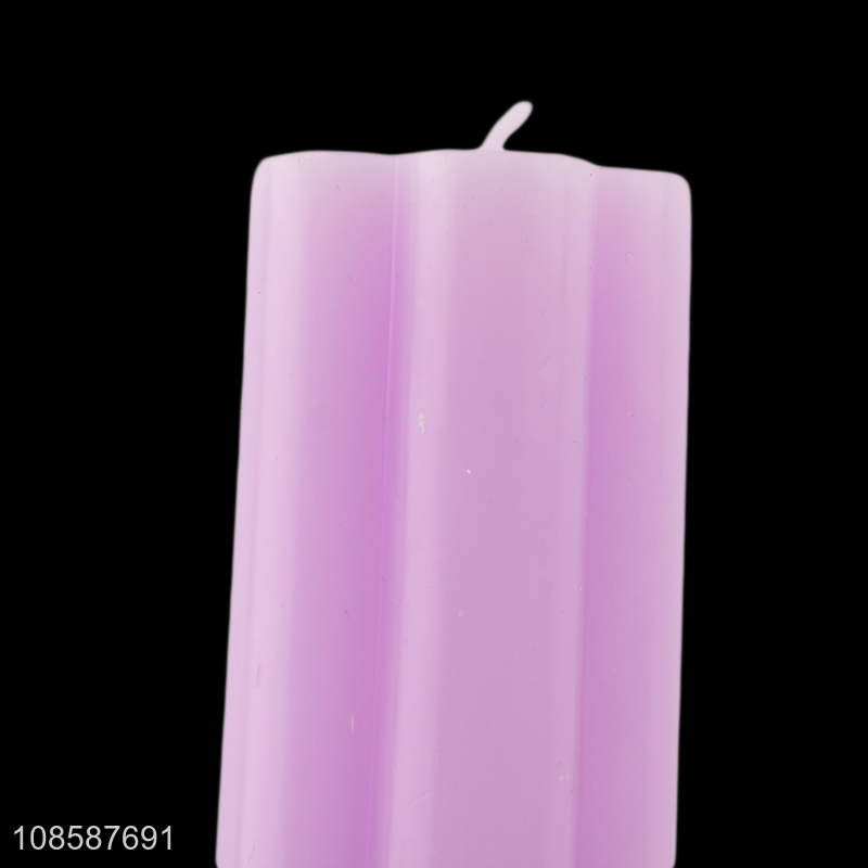 Factory price unscented paraffin wax pillar candle for wedding decor