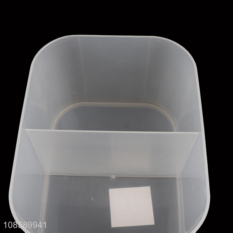 Wholesale multi-purpose 2-compartment plastic storage box with lid