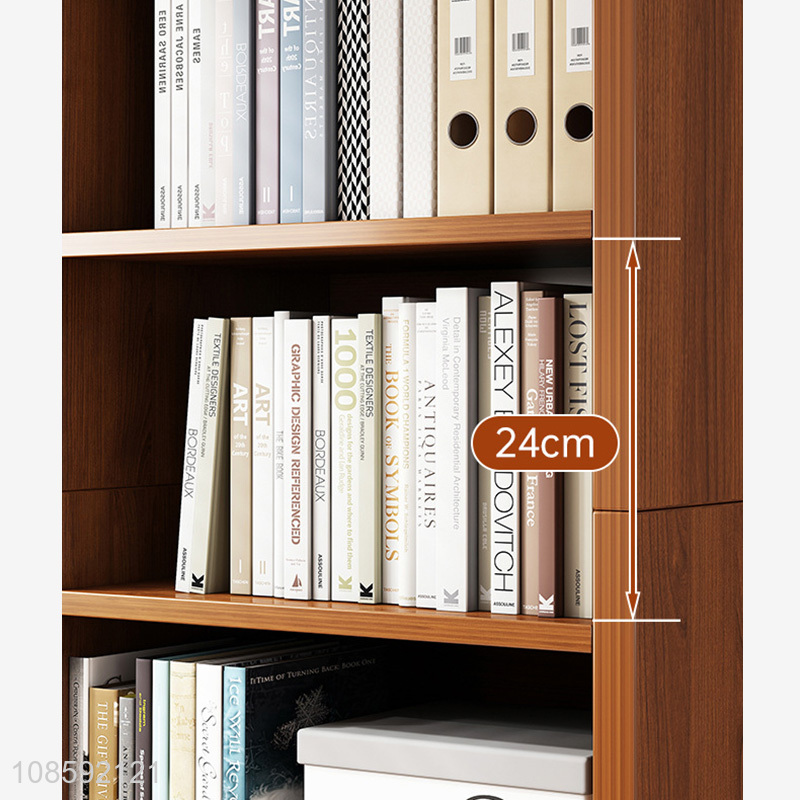 Factory supply floor standing display bookcase storage cabinet