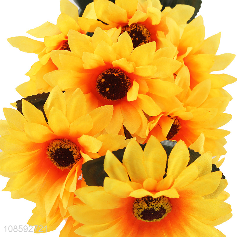 Good quality vivid lifelike artificial flower fake sunflower