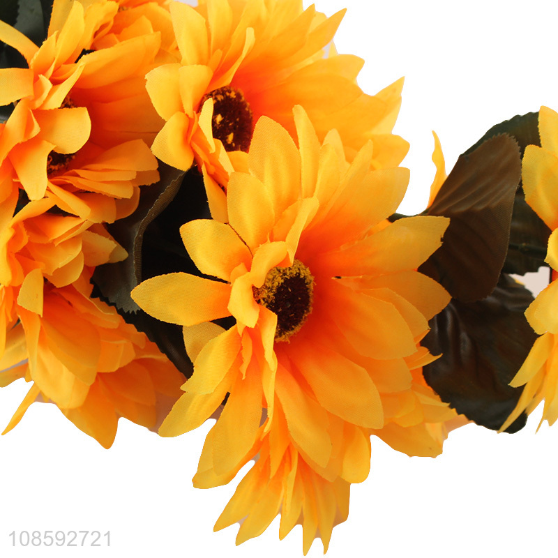 Good quality vivid lifelike artificial flower fake sunflower