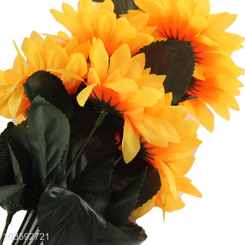 Good quality vivid lifelike artificial flower fake sunflower