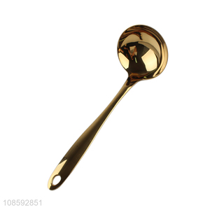 Yiwu market golden kitchen utensils soup ladle for sale