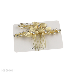 Good quality hair decoration women alloy haircomb for sale