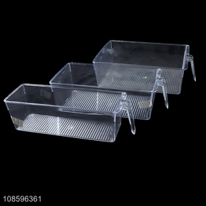 New product stackable plastic refrigerator organizer bin with handle