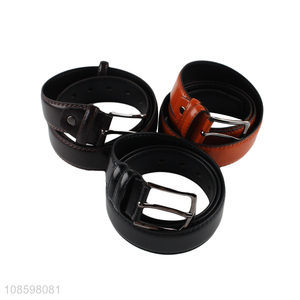 Best selling 125cm men's belt pu leather belt for jeans