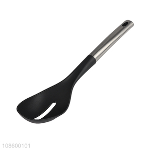 Yiwu factory nylon kitchen utensils slotted ladle spoon