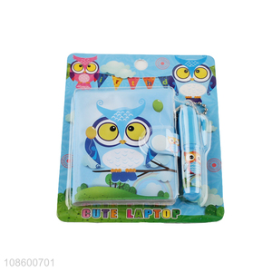 Wholesale stationery set cartoon owl pattern notebook and pen set