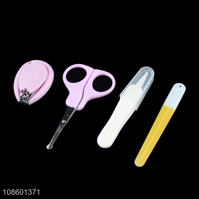 Good quality 4pcs baby nail care set baby manicure pedicure set