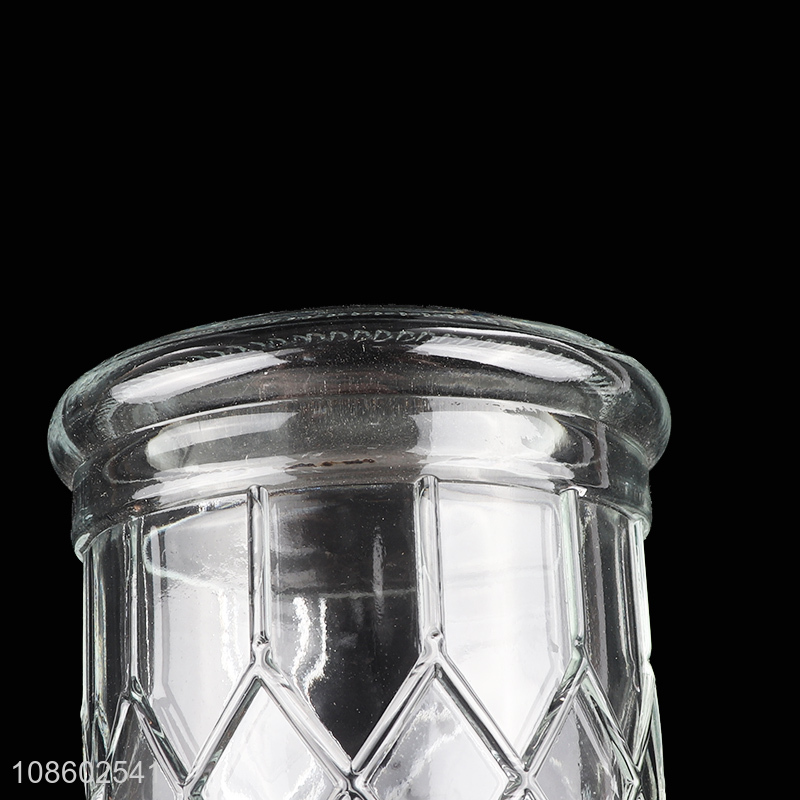 Low price glass spice jar pepper shaker with metal lid