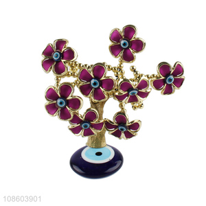 Hot selling home décor glass 8heads blue-eye <em>decoration</em> tree