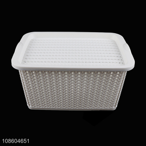 China factory household toys clothes hollow storage bin with lid