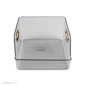 Wholesale small plastic desktop cosmetics storage box with handle