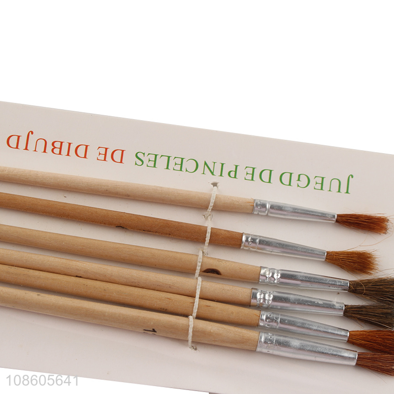 Hot selling 6pcs paint brush set paintbrushes for oil painting