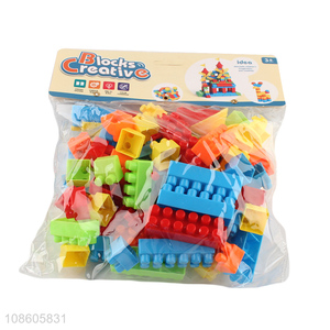 Factory supply 90pcs plastic building blocks toy for kids age 3 +