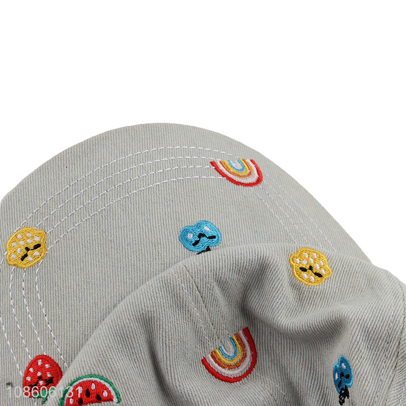 Good quality denim baseball cap embroidered baseball hat for kids