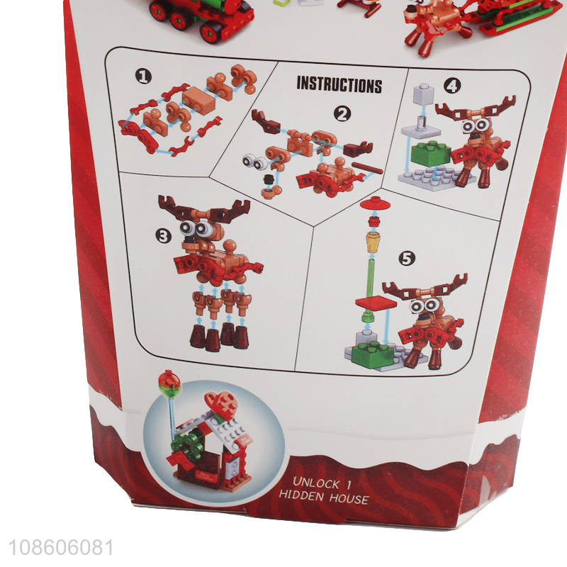 Wholesale miniature particle assembled Christmas building blocks holiday gifts